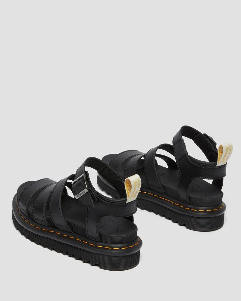 Black Women's Dr Martens Vegan Blaire Felix Gladiator Sandals | CA 301BEX